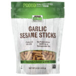 NOW Foods, Garlic Sesame Sticks, 9 oz (255 g)
