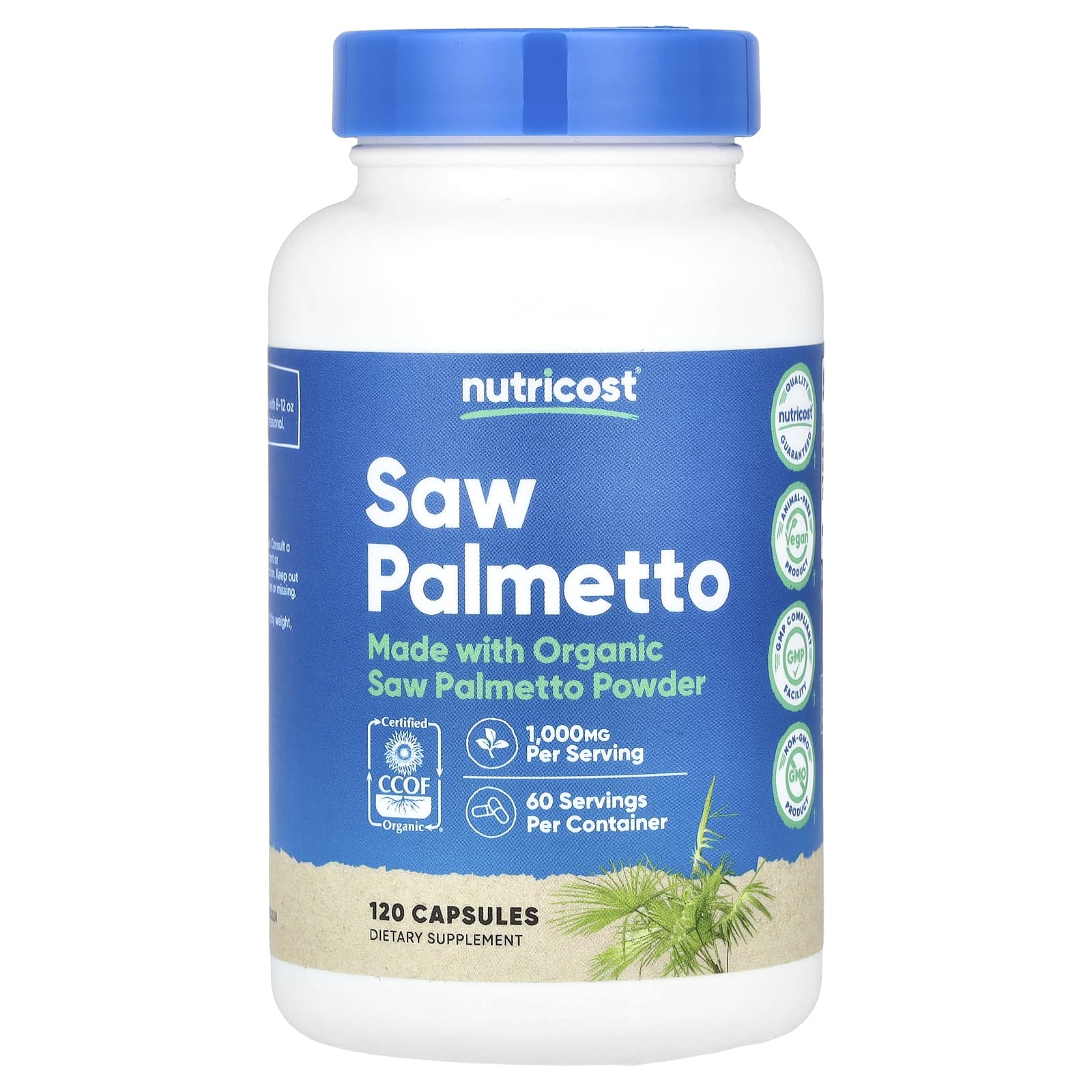 c6d141723c88d41a Nutricost, Saw Palmetto, 120 Capsules (500 mg per Capsule) - Image 1