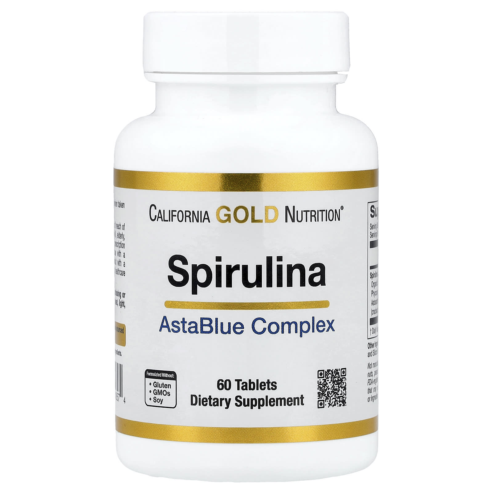 c9ecf9ab148929c6 California Gold Nutrition, Spirulina, Organic AstaBlue Complex Blend, 60 Tablets - Image 1