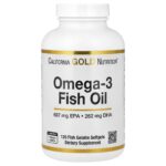 California Gold Nutrition, Omega-3 Fish Oil, 120 Fish Gelatin Softgels (1,250 mg per Softgel)