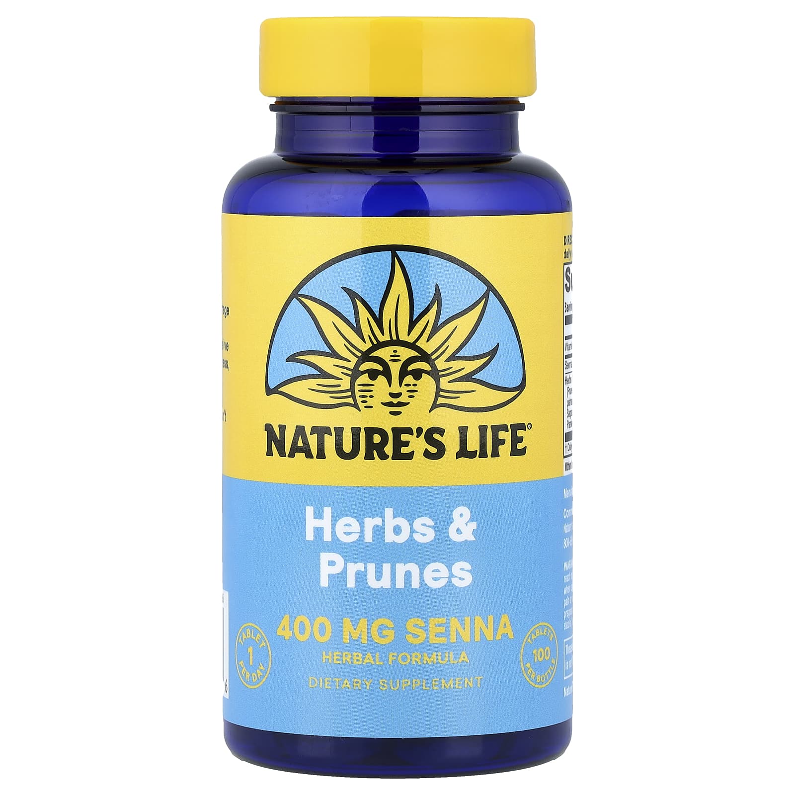 cdd4723131f7a615 Nature's Life, Herbs & Prunes, 100 Tablets - Image 1