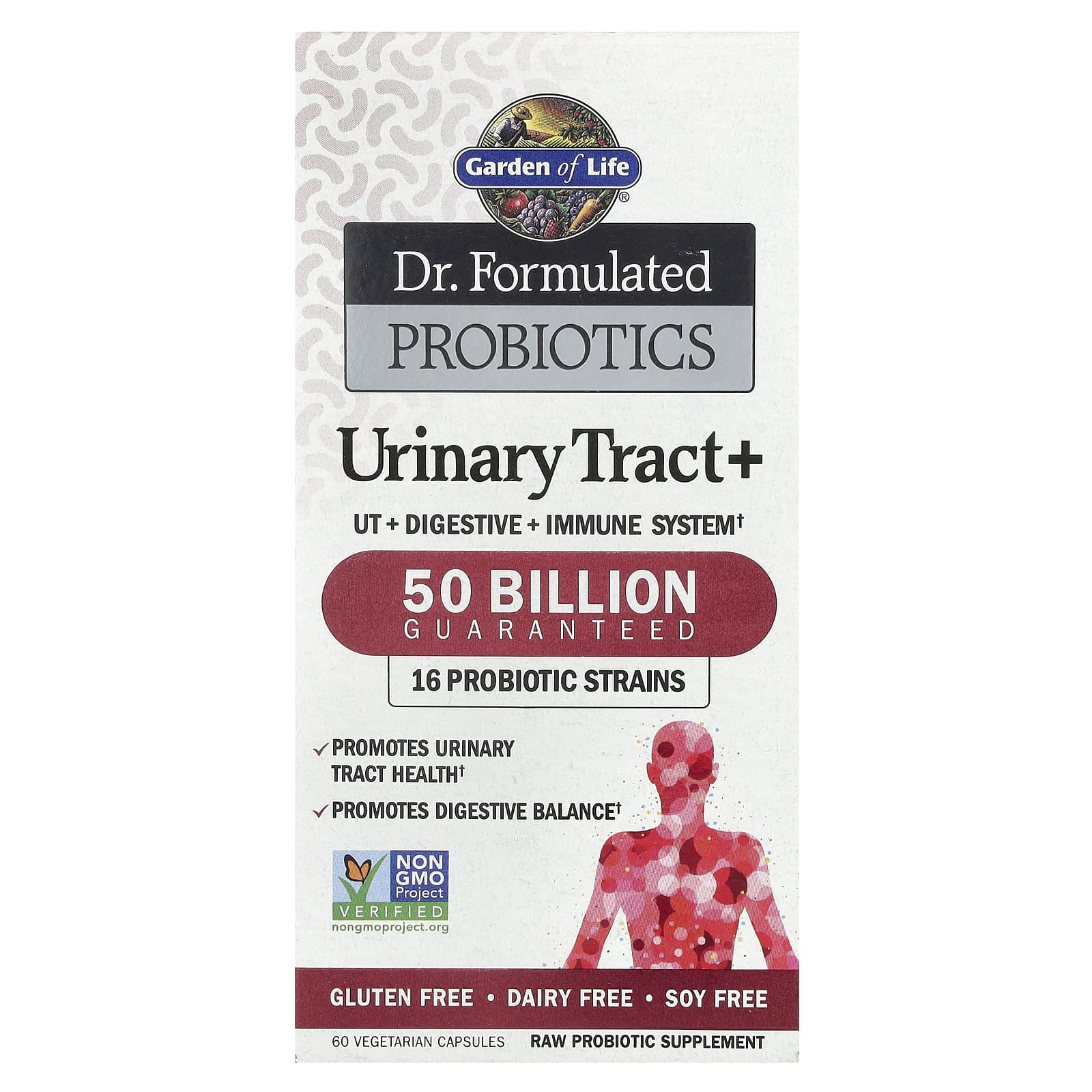 ce7350d020491b06 Garden of Life, Dr. Formulated Probiotics, Urinary Tract+, 50 Billion, 60 Vegetarian Capsules - Image 1
