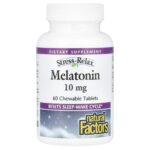 Natural Factors, Stress-Relax®, Melatonin, 10 mg, 60 Chewable Tablets