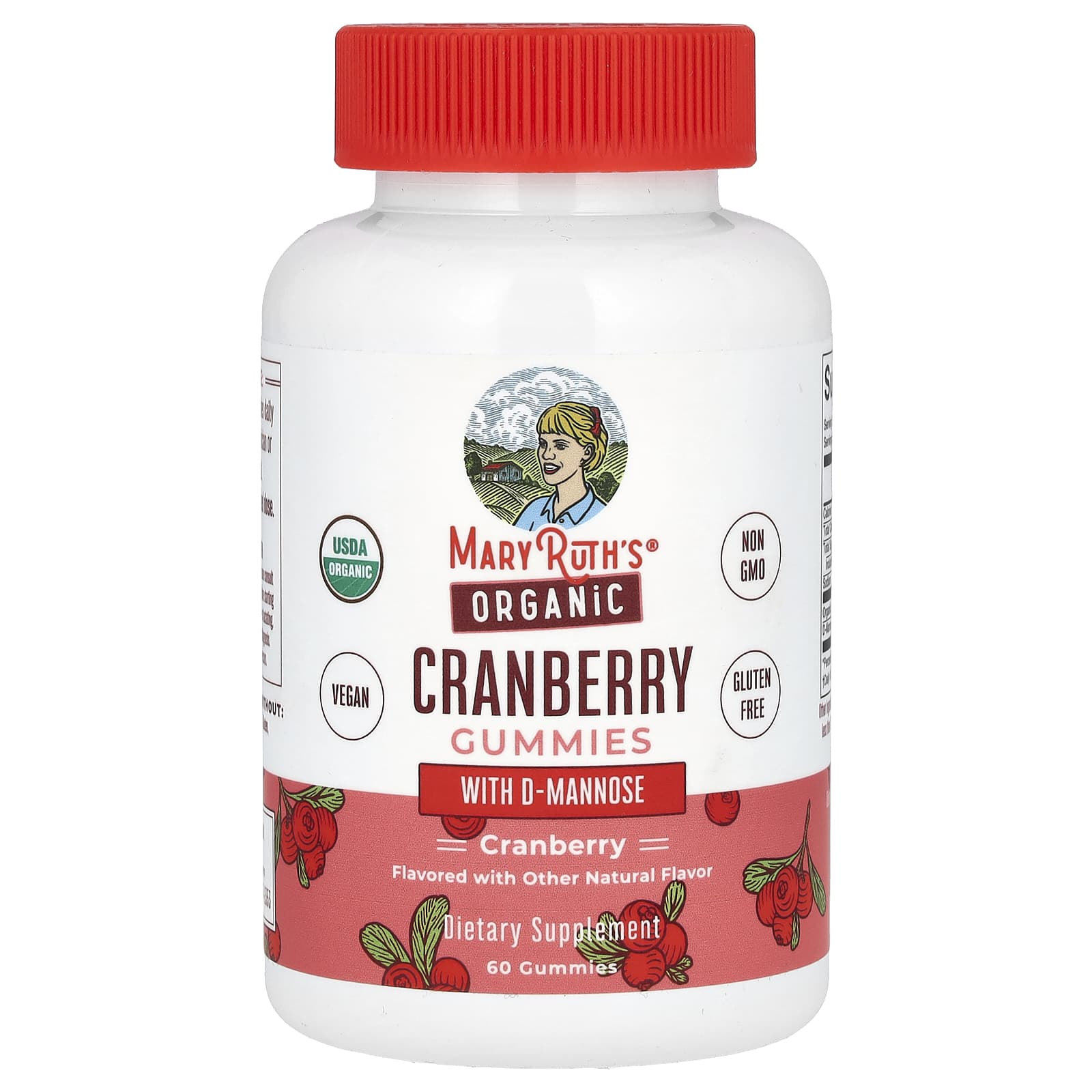 d05d52bda15b8738 MaryRuth's, Organic Cranberry Gummies with D-Mannose, 60 Gummies - Image 1