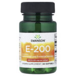 Swanson Vitamins, Vitamin E-200, 90 mg (200 IU), 60 Softgels