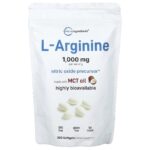 Micro Ingredients, L-Arginine, 300 Softgels (250 mg per Softgel)