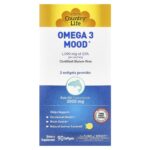 Country Life, Omega 3 Mood®, Natural Lemon, 90 Softgels