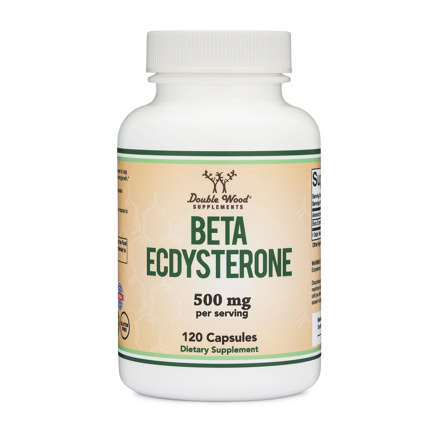 d5ac192feb1b661c53a6 Double Wood Supplements, Beta Ecdysterone, 120 Capsules (250 mg per Capsule) - Image 1