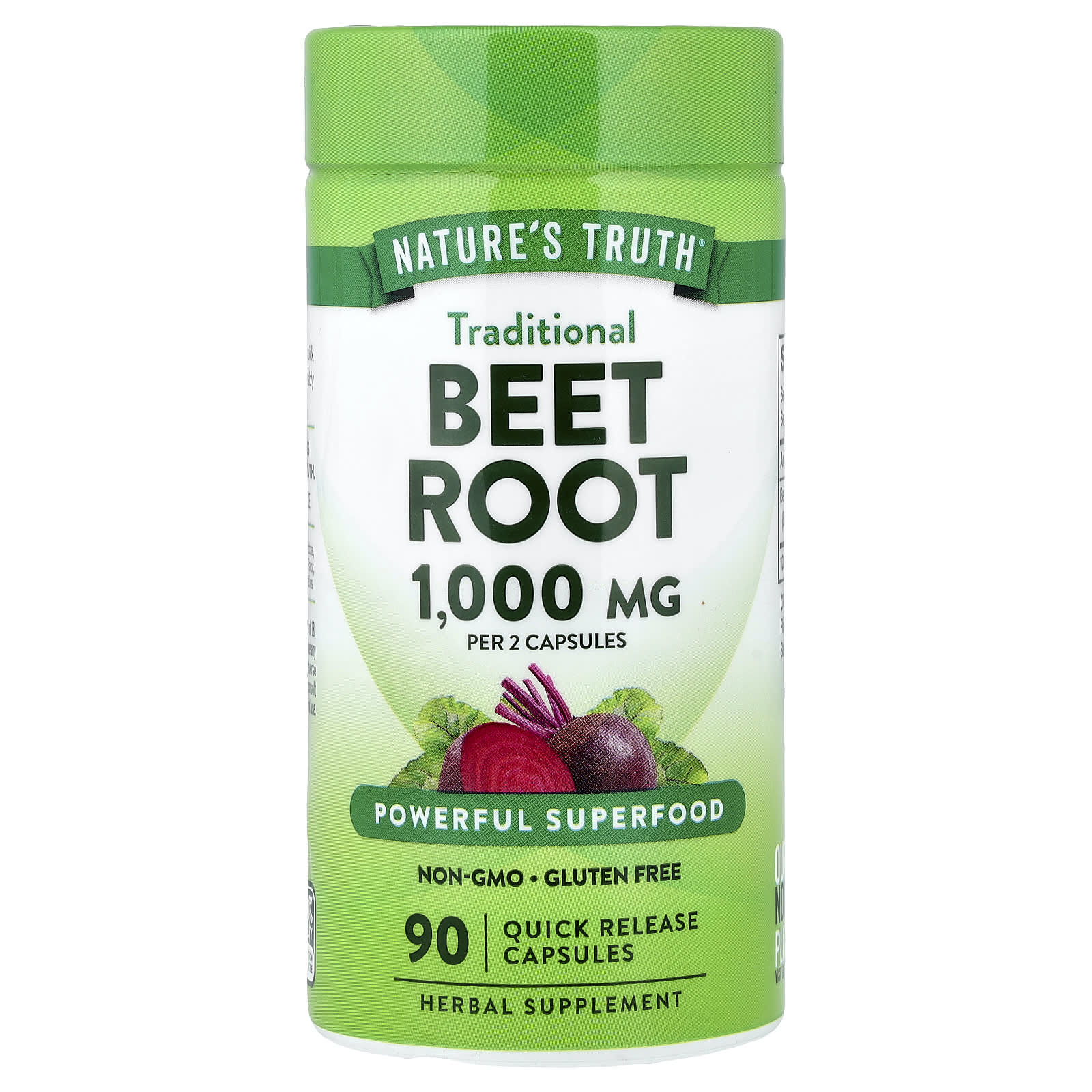 db1ac078a3a1f35e Nature's Truth, Beet Root, 90 Quick Release Capsules (500 mg per Capsule) - Image 1