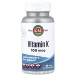 KAL, Vitamin K, 100 mcg, 100 Tablets