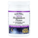 Natural Factors, Stress-Relax®, Nighttime Magnesium Glycinate Powder with Melatonin, Gaba & L-Theanine, Tropical Fruit, 4.23 oz (120 g)