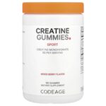 Codeage, Sport, Creatine Gummies, Mixed Berry, 120 Gummies