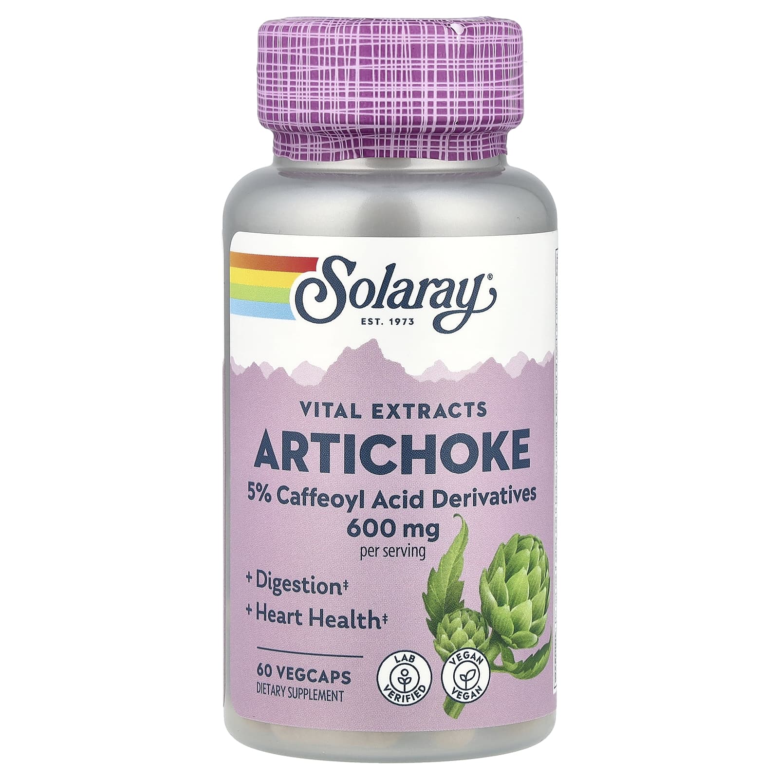 e22494d0e6e98ca4 Solaray, Vital Extracts, Artichoke, 60 Vegcaps (300 mg per Capsule) - Image 1