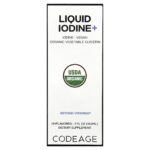 Codeage, Liquid Iodine+, Unflavored, 2 fl oz (59.2 ml)
