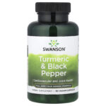 Swanson Vitamins, Turmeric & Black Pepper, 90 Vegan Capsule