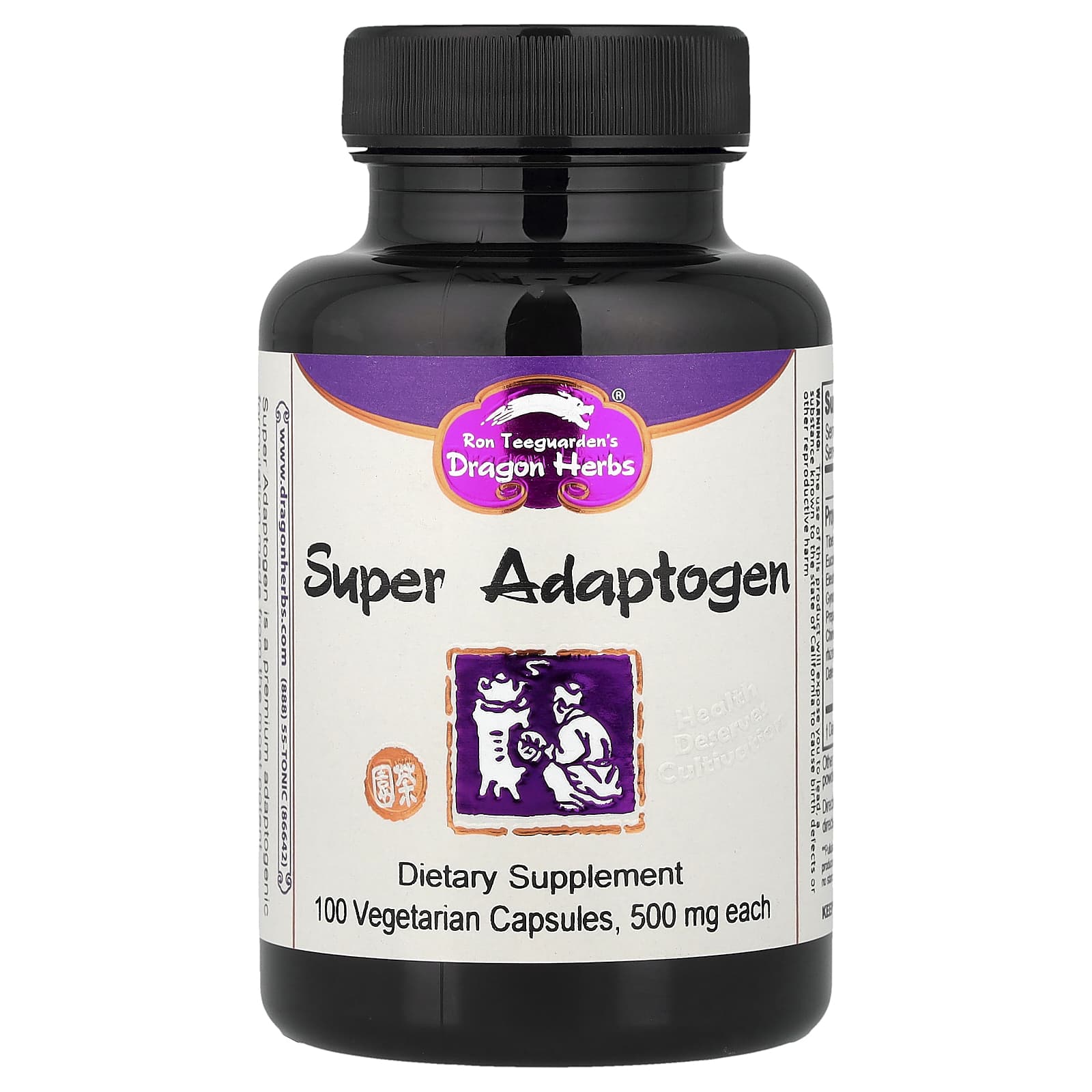 e3da79540fe230a8 Dragon Herbs, Super Adaptogen, 100 Vegetarian Capsules - Image 1