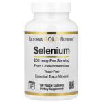 California Gold Nutrition, Selenium, Yeast-Free, 200 mcg, 180 Veggie Capsules