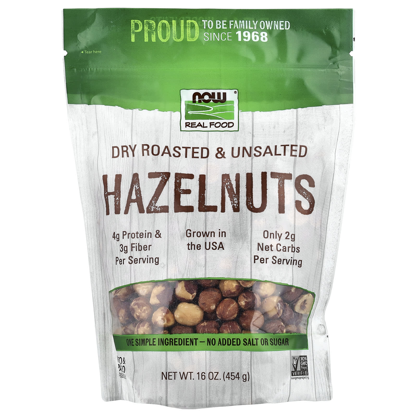 e5e588f15ae5a5e0 NOW Foods, Hazelnuts, Dry Roasted & Unsalted, 16 oz (454 g) - Image 1
