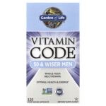 Garden of Life, Vitamin Code®, 50 & Wiser Men, Whole Food Multivitamin, 120 Vegetarian Capsules