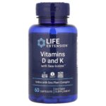 Life Extension, Vitamins D and K with Sea-Iodine™, 60 Capsules