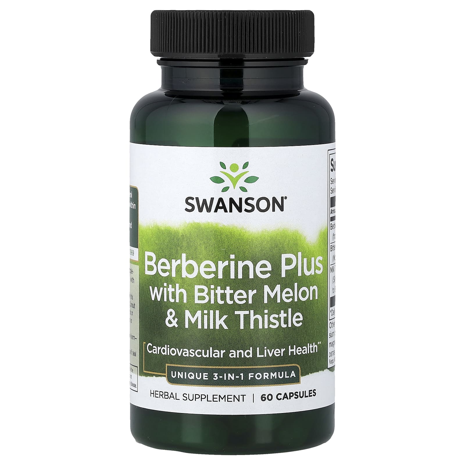e8f8260c625517c7 Swanson Vitamins, Berberine Plus with Bitter Melon & Milk Thistle, 60 Capsules - Image 1