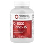 Protocol for Life Balance, C-1000 + Zinc-15, 120 Veg Capsules