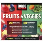 Force Factor, Fruits And Veggies, 2 Bottles, 90 Capsules Each