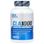 EVLution Nutrition, CLA1000®, Stimulant Free Weight Management, 90 Softgels (1,000 mg per Softgel)
