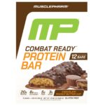 MusclePharm, Combat Ready™ Protein Bar, Chocolate Peanut Butter Cup, 12 Bars, 1.9 oz (54 g) Each