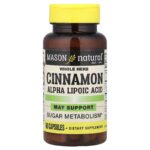 Mason Natural, Cinnamon Alpha Lipoic Acid, 60 Capsules