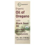 Micro Ingredients, Organic Oil of Oregano with Black Seed Oil,  4 fl oz (118 ml)