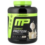 MusclePharm, Combat® Protein Powder, Vanilla Ice Cream, 4.1 lbs (1.84 kg)