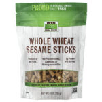 NOW Foods, Real Food, Whole Wheat Sesame Sticks, 9 oz (255 g)