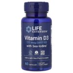 Life Extension, Vitamin D3 with Sea-Iodine™, 60 Capsules