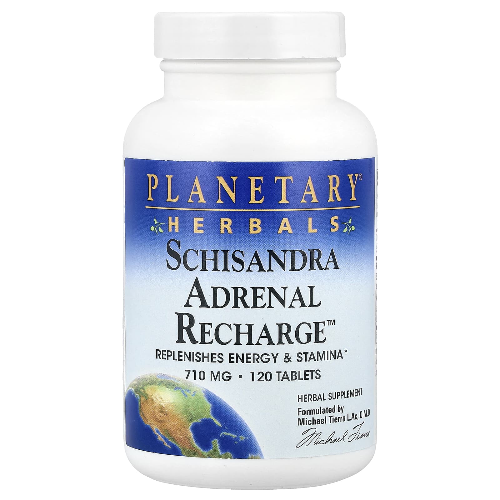 f48998c3f9f58770 Planetary Herbals, Schisandra Adrenal Recharge™, 120 Tablets - Image 1