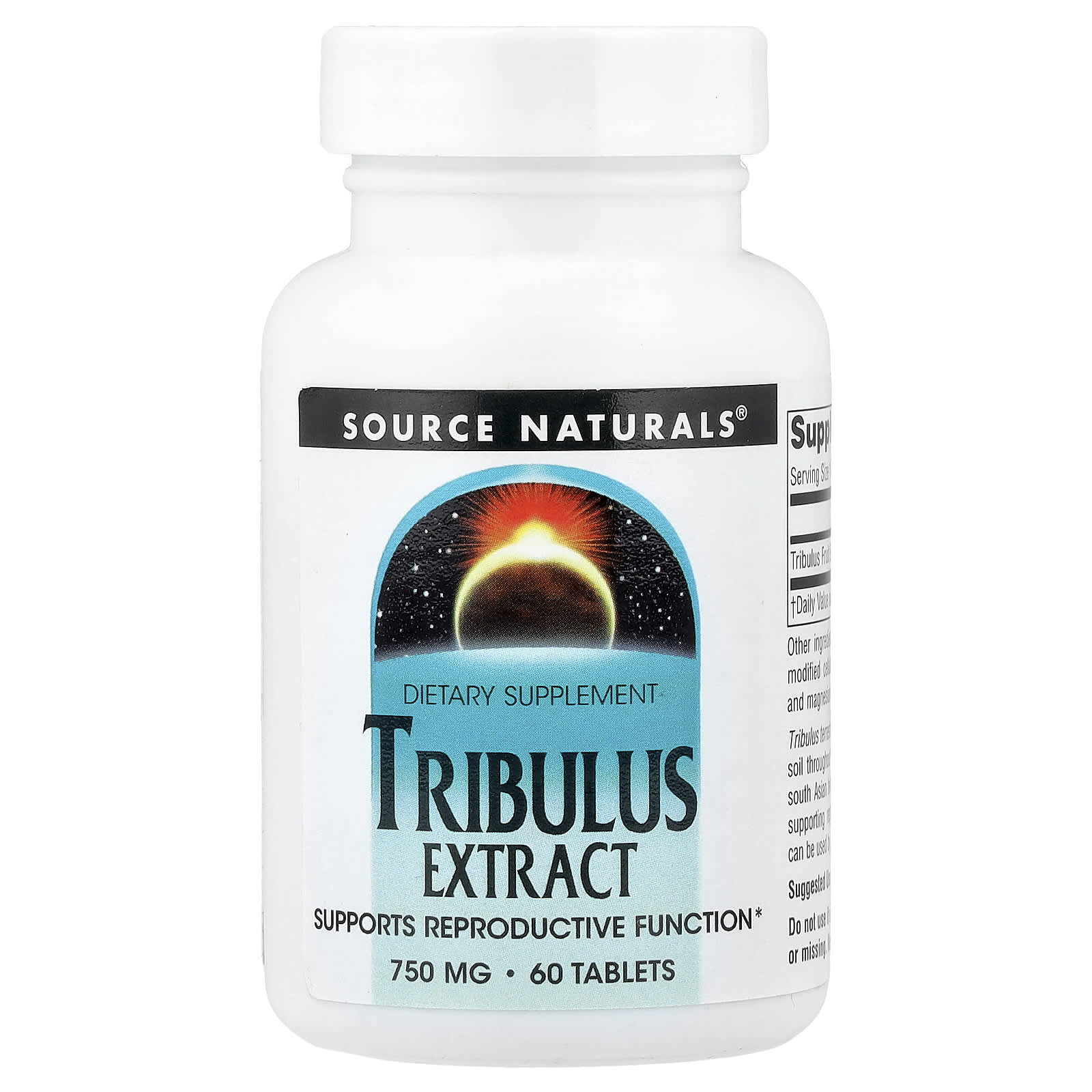 f60e8b1cce9bcb6d Source Naturals, Tribulus Extract, 750 mg, 60 Tablets - Image 1