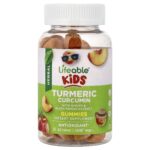 Lifeable, Kids Turmeric Curcumin With Ginger & Black Pepper Extract Gummies, Peach, 60 Gummies