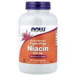 NOW Foods, Flush-Free Niacin, 500 mg, 180 Veg Capsules