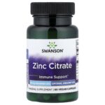 Swanson Vitamins, Zinc Citrate, 50 mg, 60 Capsules