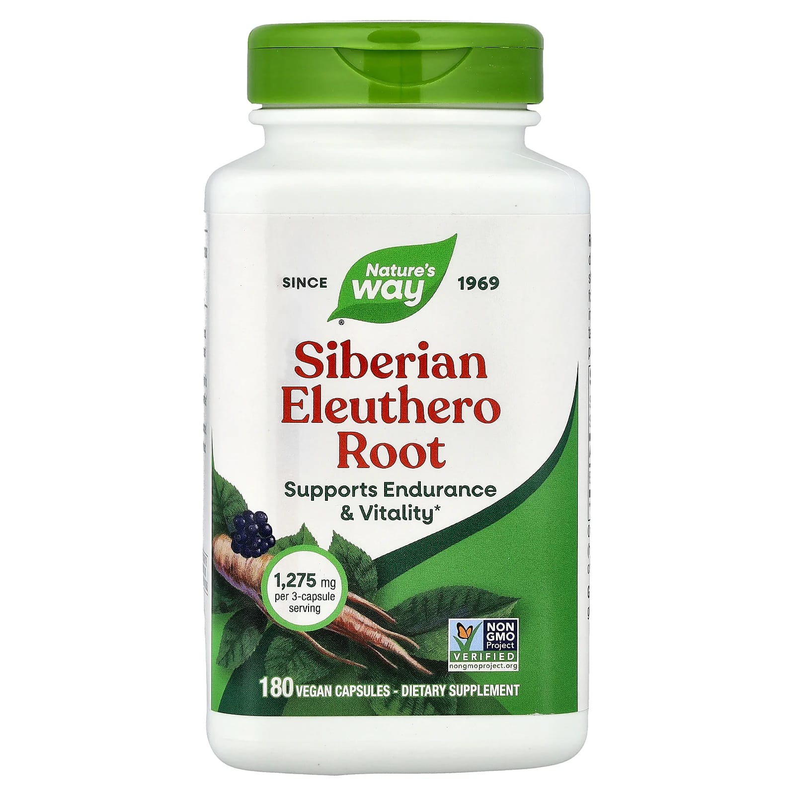 f9baa7fede719a8e Nature's Way, Siberian Eleuthero Root, 180 Vegan Capsules (425 mg per Capsule) - Image 1