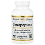 California Gold Nutrition, Serrapeptase, Proteolytic Enzyme, 120,000 SPUs, 180 Veggie Capsules