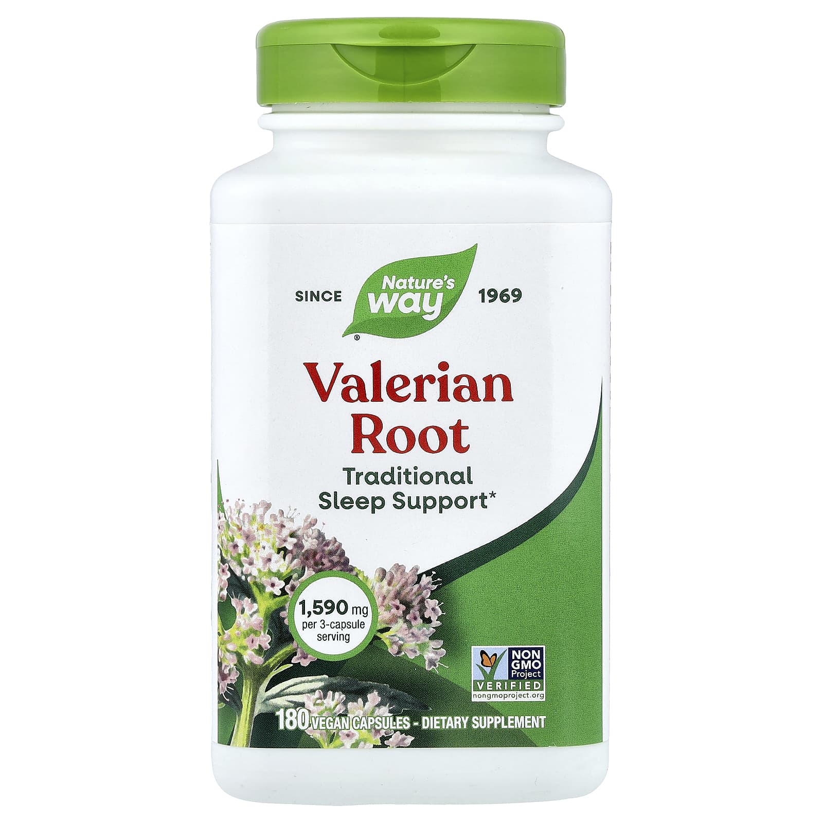 ff446e1e1c63bc9c Nature's Way, Valerian Root, 180 Vegan Capsules (530 mg per Capsule) - Image 1